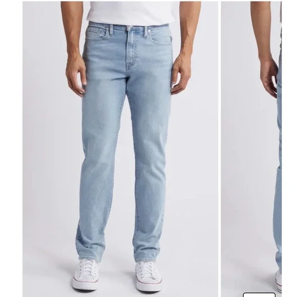 Frame Men's L'Homme Athletic Light Wash Sugarcane Organic Cotton Jeans Size 32